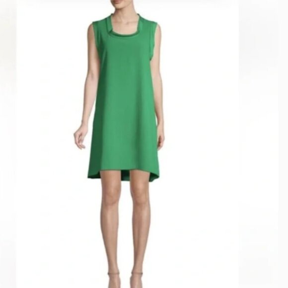 Trina Turk Double Rainbow Navy Blue Shift Dress Size L - Picture 7 of 7